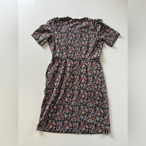 BODEN-Zoe Crew Neck Jersey Dress-Pockets-Floral-Fall-Office-Casual-Cotton-10L - Picture 6 of 16